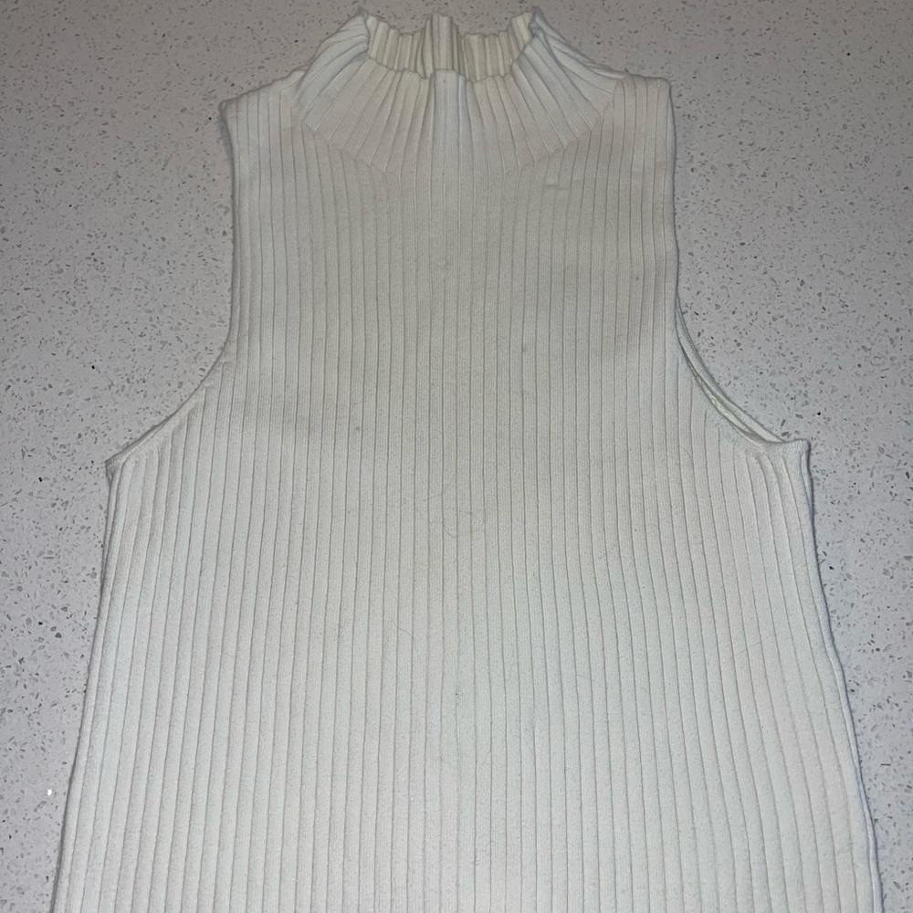 Reformation Cream Ribbed Tank Top - Picture 2 of 4